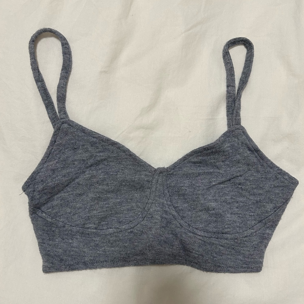 Knit Cropped Bra Top